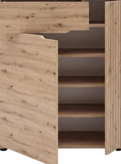OTTO home Schuhkommode »FJELL, Breite 80cm, 2 Türen, 1 Schubkasten, 3 Einlegeböden, 5 Fächer« Garderobenschrank, Schuhschrank, Kommode, Sideboard, Anrichte