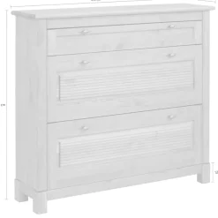 OTTO home Schuhkommode »Rauna Schuhkipper, Schuhschrank« Breite 120 cm,Kiefer massiv, FSC®, 3-Fachschuhtrommel, ca. 24 Paar Schuhe