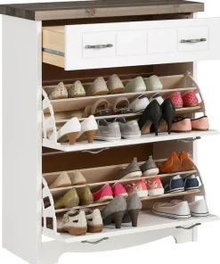 OTTO home Schuhkommode »Trinidad Antique« aus massiver Kiefer, FSC® zertifiziert, Breite 85 cm