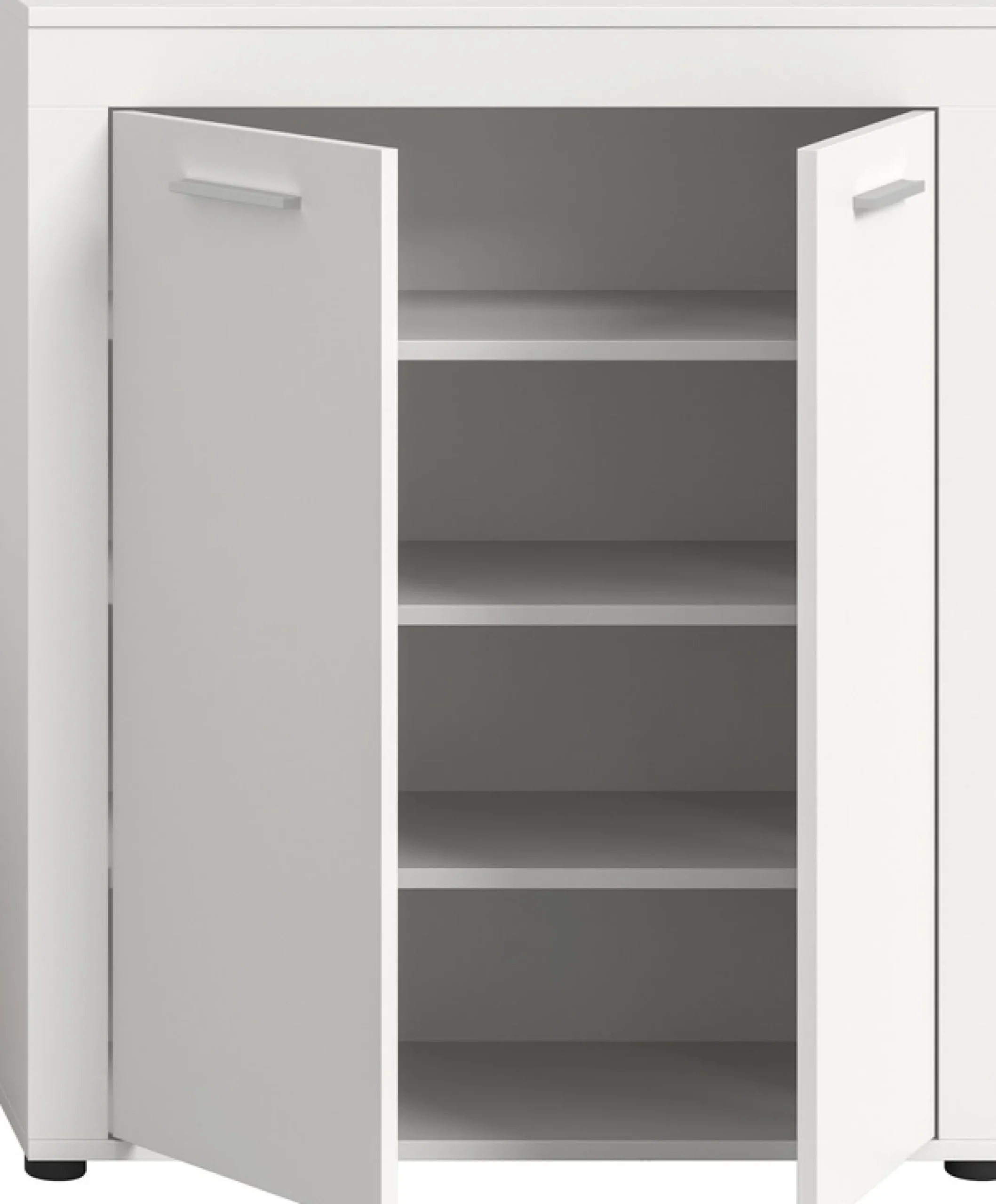 OTTO home Schuhschrank »AOSTA, Höhe 95cm, 2 Türen, 3 Einlegeböden, 4 Fächer« in verschiedenen Farbausführungen erhältlich, individuell kombinierbar,Kommode, Schrank, Sideboard, Flurkommode, Anrichte, Garderobenschrank