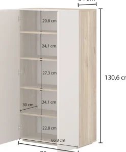 OTTO home Schuhschrank »Criss moderner Griffloser Stauschrank, Allzweckschrank, Schuhkommode« Mehrzweckschrank, Breite 70 cm, inclusive 4 verstellbare Einlegeböden