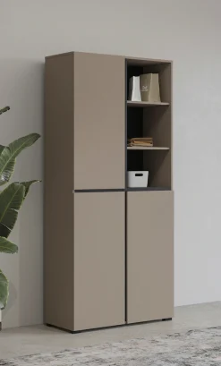 OTTO home Schuhschrank »Cross, Höhe 183,5cm, modernes griffloses Schuhregal mit 3 Türen« Hochschrank mit viel Stauraum, Platz für ca. 24 Paar Schuhe