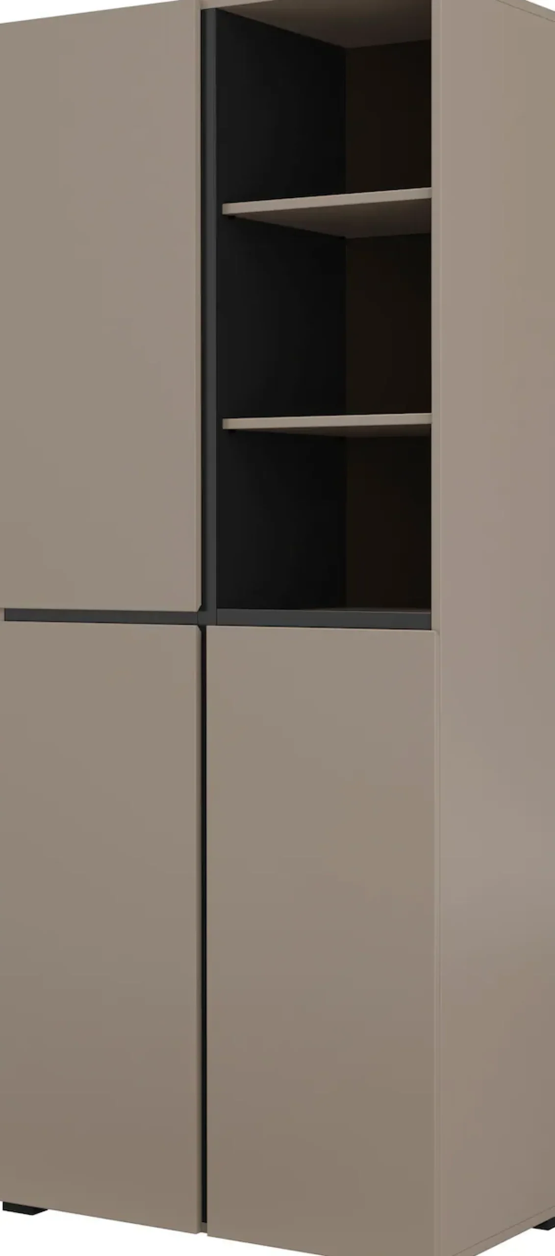 OTTO home Schuhschrank »Cross, Höhe 183,5cm, modernes griffloses Schuhregal mit 3 Türen« Hochschrank mit viel Stauraum, Platz für ca. 24 Paar Schuhe