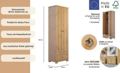 OTTO home Schuhschrank »Gotland« aus massiver Kiefer, FSC®-zertifiziert, Höhe 193 cm