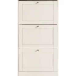 OTTO home Schuhschrank »Heide« Breite 70 cm, mit 3 Klappen und Facettenfront, Höhe ca. 130 cm