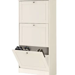 OTTO home Schuhschrank »Heide« Breite 70 cm, mit 3 Klappen und Facettenfront, Höhe ca. 130 cm
