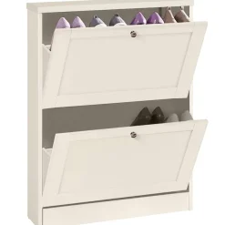 OTTO home Schuhschrank »Heide« Breite 70 cm, mit 2 Klappen und Facettenfront