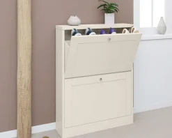 OTTO home Schuhschrank »Heide« Breite 70 cm, mit 2 Klappen und Facettenfront
