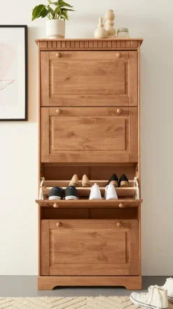 OTTO home Schuhschrank »Lisa« mit 4 Klappen, Höhe 172 cm, Breite 75 cm