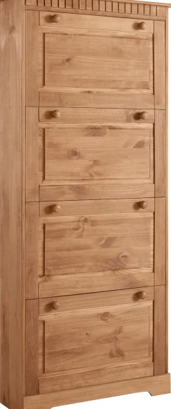 OTTO home Schuhschrank »Lisa« mit 4 Klappen, Höhe 172 cm, Breite 75 cm