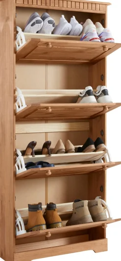 OTTO home Schuhschrank »Lisa« mit 4 Klappen, Höhe 172 cm, Breite 75 cm
