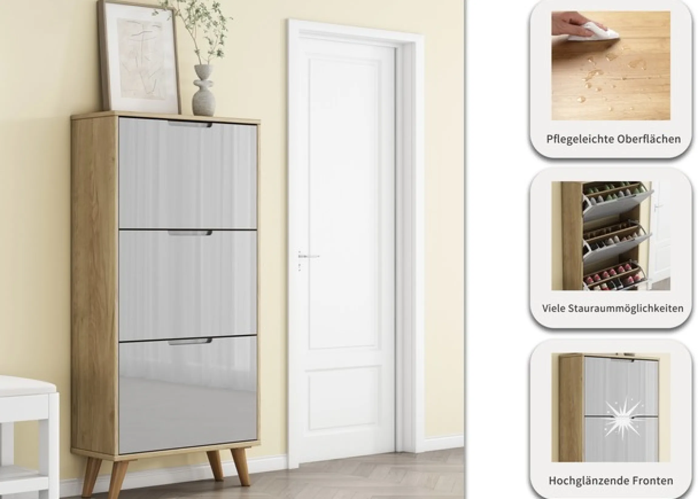 OTTO home Schuhschrank »Lund« FSC-zertifiziertem Holz, ABS-Kanten, Breite 62 cm
