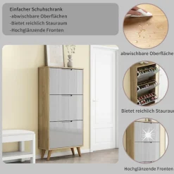 OTTO home Schuhschrank »Lund« FSC-zertifiziertem Holz, ABS-Kanten, Breite 62 cm