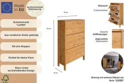 OTTO home Schuhschrank »Luven« FSC® zertifiziertes Massivholz, mit 3 Klappen