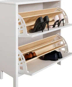 OTTO home Schuhschrank »Luven« FSC® zertifiziertes Massivholz, mit 2 Klappen