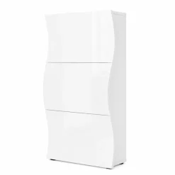 OTTO home Schuhschrank »Luxor 3, Schuhklapper, Schuhkommode, Höhe 121 cm« UV-lackiert, Hochglanz, grifflos, 3-Klappen