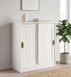 OTTO home Schuhschrank »Malmö Schuhkommode mit Schiebetüren« B/T/H: 77/37/89 cm,aus massiver FSC®-zertifizierter Kiefer,Breite 77 cm