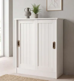 OTTO home Schuhschrank »Malmö Schuhkommode mit Schiebetüren« B/T/H: 77/37/89 cm,aus massiver FSC®-zertifizierter Kiefer,Breite 77 cm