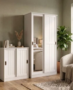 OTTO home Schuhschrank »Malmö Schuhkommode mit Schiebetüren« B/T/H: 77/37/89 cm,aus massiver FSC®-zertifizierter Kiefer,Breite 77 cm