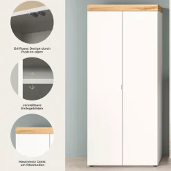 OTTO home Schuhschrank »MAMBO II, Höhe 179 cm, 2 Türen, 9 Einlegeböden« 1 Stk. tlg. Schuhschrank, Schuhkommode, Flur, Diele