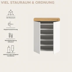 OTTO home Schuhschrank »MAMBO II, Breite 77 cm, 2 Türen, 5 Einlegeböden« 1 Stk. tlg. Schuhschrank, Schuhkommode, Flur, Diele