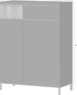 OTTO home Schuhschrank »Onyx« (H/B/T): 101/76/35,2cm,UV lackiert, mit Soft-Close-Funktion