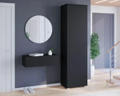 OTTO home Schuhschrank »Paris, stehend oder hängend montierbar, Türanschlag wechselbar« moderne Garderobenschrank Höhe 180cm, 6 geräumiger Fächer