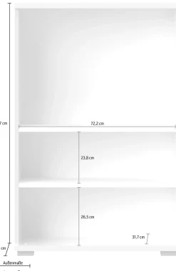 OTTO home Schuhschrank »Piano« (H/B/T): 117/76/35cm,UV lackiert, hochglänzend, Soft-Close Funktion