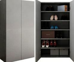 OTTO home Schuhschrank »Pratiko Breite 63 cm, Höhe 114 cm, Schuhregal mit 6 Ebenen,« Schuhkommode, 2 Türen, Platz für bis zu 15 Paar Schuhe