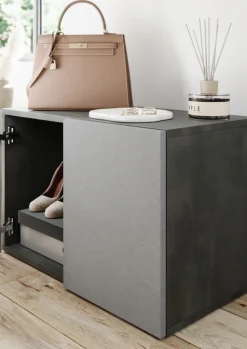 OTTO home Schuhschrank »Pratiko Breite 63 cm, Höhe 42 cm, Garderobenbank,« Flurbank, Schuhbank, mit Stauraum