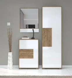 OTTO home Schuhschrank »Stela« (H/B/T): 94,1/62,4/35,7cm,mit Push-to-open-Funktion und weiss UV-lackierte Front