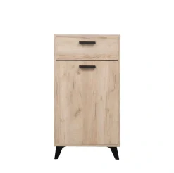 OTTO home Schuhschrank »Umbria, Schuhkommode, Schuhregal, mit einer Schublade, Höhe 101 cm« in Grau Eiche, mit einer Schublade, mit schwarzen Beinen