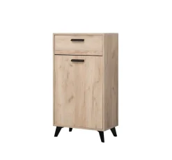 OTTO home Schuhschrank »Umbria, Schuhkommode, Schuhregal, mit einer Schublade, Höhe 101 cm« in Grau Eiche, mit einer Schublade, mit schwarzen Beinen