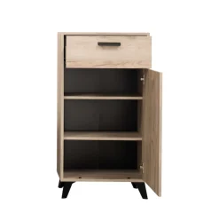 OTTO home Schuhschrank »Umbria, Schuhkommode, Schuhregal, mit einer Schublade, Höhe 101 cm« in Grau Eiche, mit einer Schublade, mit schwarzen Beinen