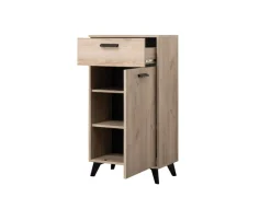 OTTO home Schuhschrank »Umbria, Schuhkommode, Schuhregal, mit einer Schublade, Höhe 101 cm« in Grau Eiche, mit einer Schublade, mit schwarzen Beinen