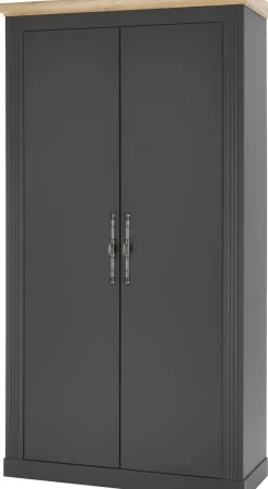 OTTO home Schuhschrank »Westminster, Schrank im Landhausstil, Hochschrank, Garderobenschrank« Metallgriffe, viel Stauraum, in 2 Farben erhältlich, 203 cm hoch