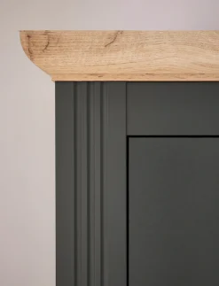 OTTO home Schuhschrank »Westminster, Schrank im Landhausstil, Hochschrank, Garderobenschrank« Metallgriffe, viel Stauraum, in 2 Farben erhältlich, 203 cm hoch