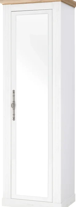 OTTO home Schuhschrank »Westminster, Schrank im Landhausstil, Hochschrank, Garderobenschrank« Metallgriffe, mit Spiegeltür, viel Stauraum, in 2 Farben erhältlich