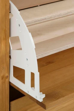 OTTO home Schuhtruhe »Rustic« aus massiver Kiefer, Sitzhöhe 49 cm, mit Kassettenoptik