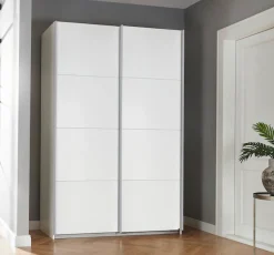 OTTO home Schwebetürenschrank »Kleiderschrank Schrank Garderobe Schlafzimmerschrank THANOS« 3 verschiedene Ausstattungen BASIC/CLASSIC/PREMIUM (inkl. SOFT-CLOSE),Optional mit Spiegel, Metall-Griffleisten alufarben MADE IN GERMANY
