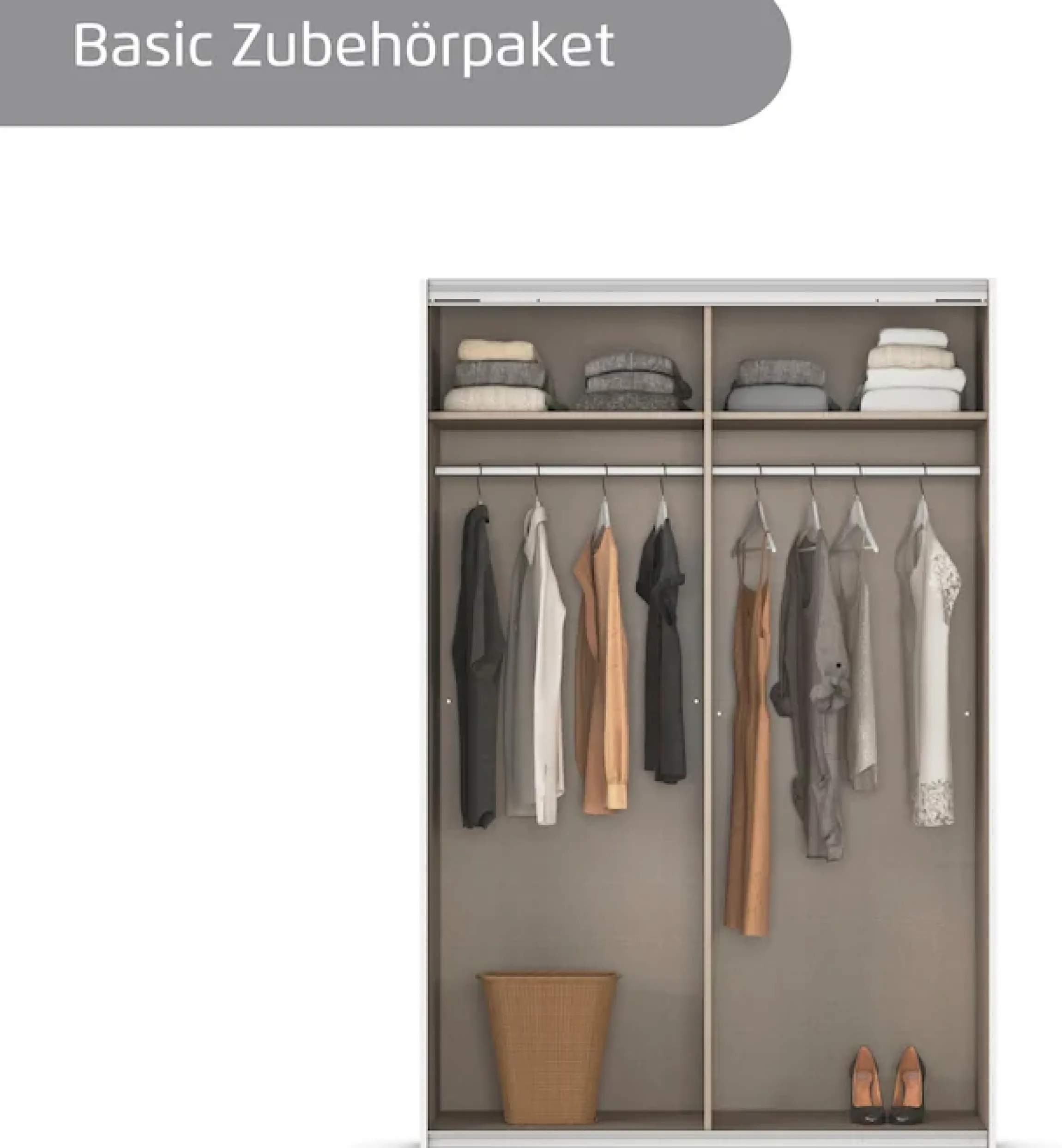 OTTO home Schwebetürenschrank »Kleiderschrank Schrank Garderobe Schlafzimmerschrank THANOS« 3 verschiedene Ausstattungen BASIC/CLASSIC/PREMIUM (inkl. SOFT-CLOSE),Optional mit Spiegel, Metall-Griffleisten alufarben MADE IN GERMANY