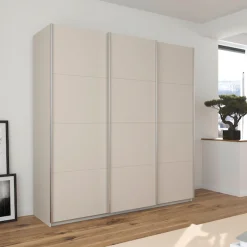 OTTO home Schwebetürenschrank »Kleiderschrank Schrank Garderobe AGORDO mit Dekor- oder Hochglanzfront« Breiten 203/271/315/360 cm in drei Griff-Farben - NEU: Farbe SCHWARZ,in 4 Breiten und 2 Höhen MADE IN GERMANY