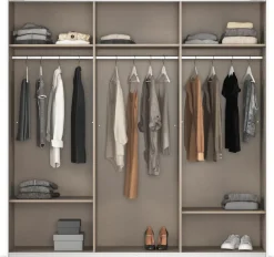 OTTO home Schwebetürenschrank »Kleiderschrank Schrank Garderobe AGORDO mit Dekor- oder Hochglanzfront« Breiten 203/271/315/360 cm in drei Griff-Farben - NEU: Farbe SCHWARZ,in 4 Breiten und 2 Höhen MADE IN GERMANY