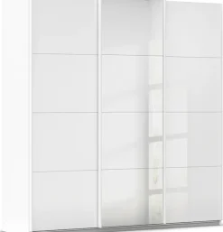 OTTO home Schwebetürenschrank »Kleiderschrank Kleiderschränke Schrank Garderobe AGORDO mit Glasfront« Breiten 203/271/315/360 cm, Höhen 210/229 cm,durchdachte Innenausstattung, in 4 Breiten und 2 Höhen MADE IN GERMANY