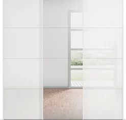 OTTO home Schwebetürenschrank »Kleiderschrank Kleiderschränke Schrank Garderobe AGORDO mit Glasfront« Breiten 203/271/315/360 cm, Höhen 210/229 cm,durchdachte Innenausstattung, in 4 Breiten und 2 Höhen MADE IN GERMANY