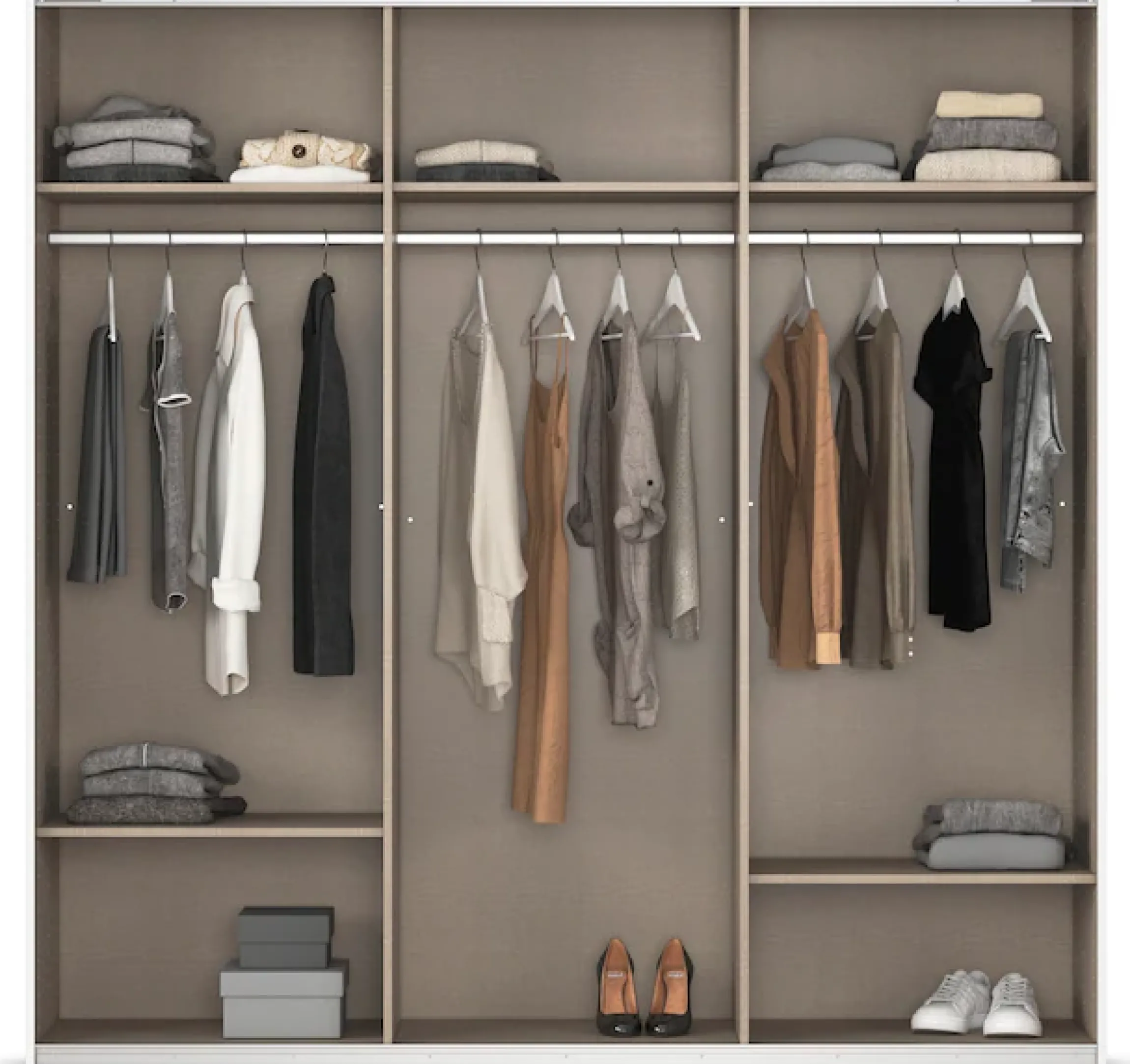 OTTO home Schwebetürenschrank »Kleiderschrank Kleiderschränke Schrank Garderobe AGORDO mit Glasfront« Breiten 203/271/315/360 cm, Höhen 210/229 cm,durchdachte Innenausstattung, in 4 Breiten und 2 Höhen MADE IN GERMANY
