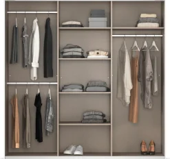 OTTO home Schwebetürenschrank »Kleiderschrank Kleiderschränke Schrank Garderobe AGORDO mit Glasfront« Breiten 203/271/315/360 cm, Höhen 210/229 cm,durchdachte Innenausstattung, in 4 Breiten und 2 Höhen MADE IN GERMANY