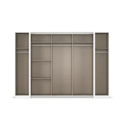 OTTO home Schwebetürenschrank »Dreh-/Schwebetürenschrank Kleiderschrank Familie, Agordo« (B/H/T ca. 301x210X62cm, viele Farben & auch mit Spiegeln erhältlich),