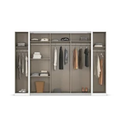 OTTO home Schwebetürenschrank »Dreh-/Schwebetürenschrank Kleiderschrank Familie, Agordo« (B/H/T ca. 301x210X62cm, viele Farben & auch mit Spiegeln erhältlich),