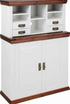 OTTO home Sekretär »Konrad« Schreibtisch aus Massivholz, mit viel Stauraum, B89 x H122 cm